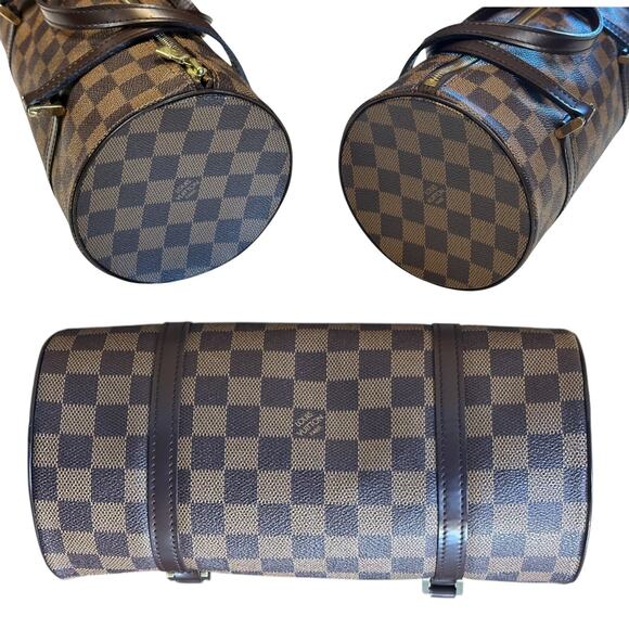 Louis Vuitton Damier Ebene Papillon 26 Handbag Vintage 2004 Dust Bag, Box, COA - Picture 8 of 16